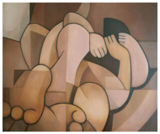 The embrace series. Embrace II remix. 2009. Oil on canvas. 80x100cm